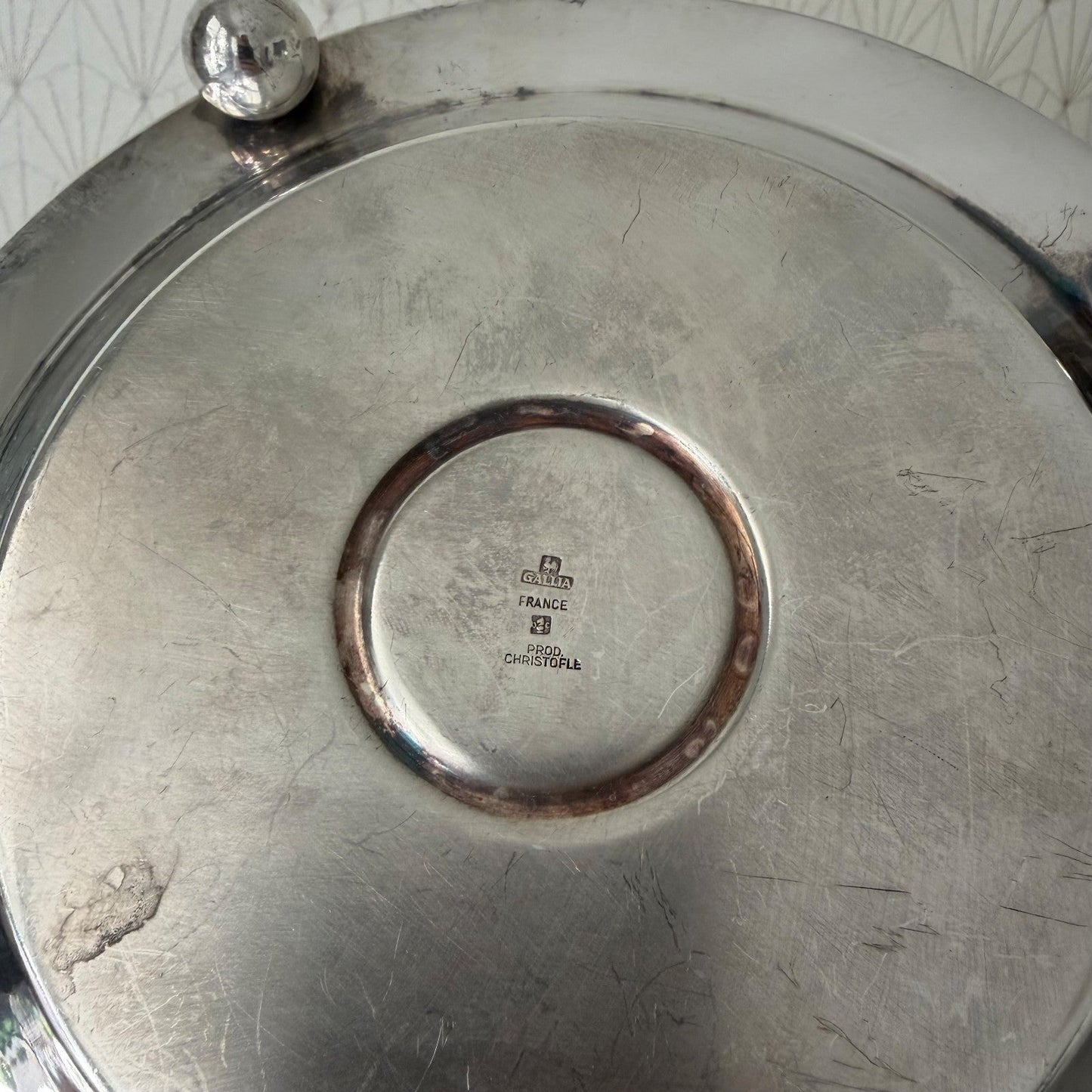 Christofle Gallia Silverplate Pierced Dish France Chauffe Plat 26072613
