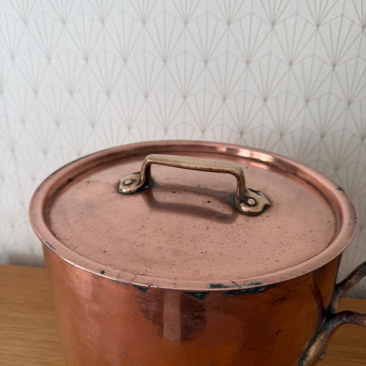Antique French Copper Stock Pot Large Professional Cookware 18072614