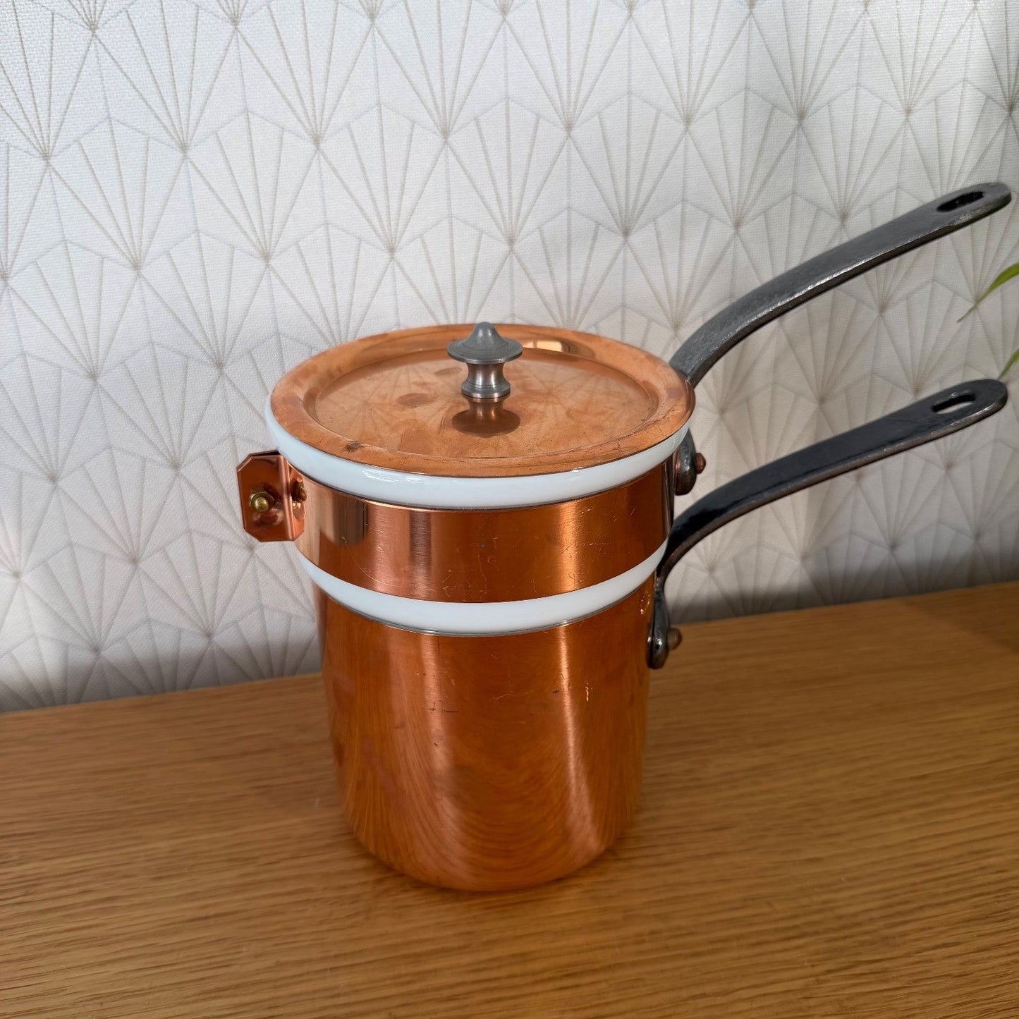 French Mauviel Villedieu Copper Bain Marie Double Boiler 3007266