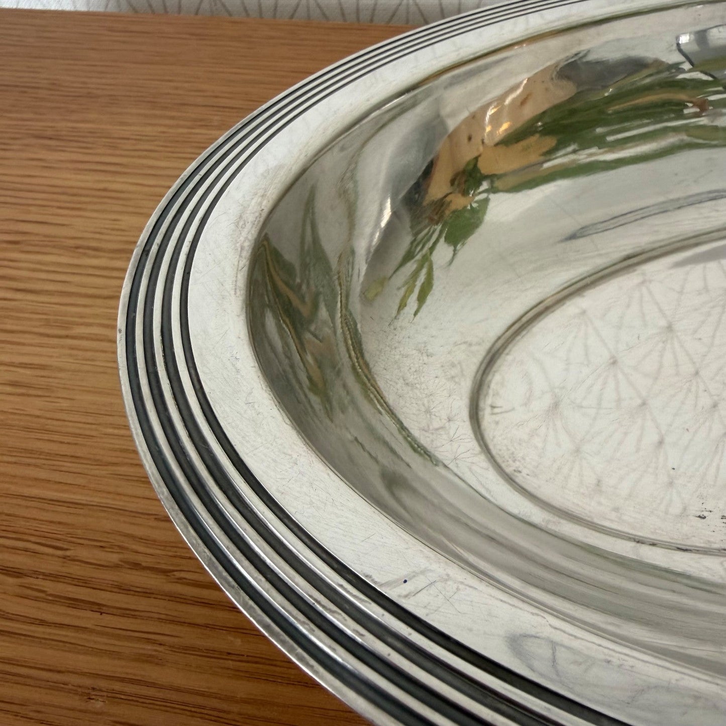Ercuis Silverplate French Oval Serving Platter Art Deco Tray 2607266