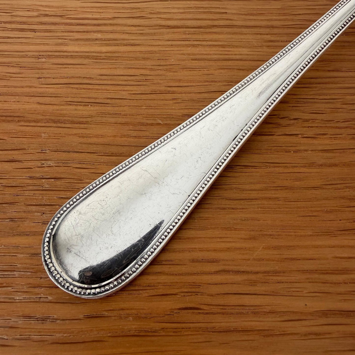 CHRISTOFLE France Pearl Silver-Plated Soup Ladle Beaded 2607262