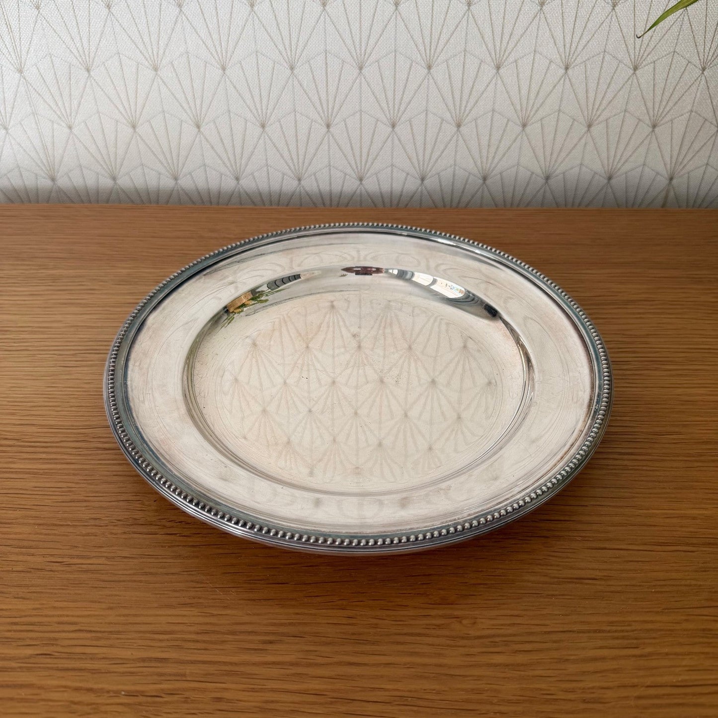 Christofle Gallia Silverplate Pearl French Round Serving Tray 26072611