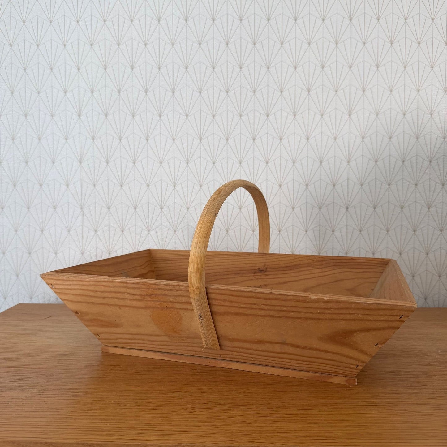 French Wooden Garden Trug Vintage Harvest Basket Rustic 18072613