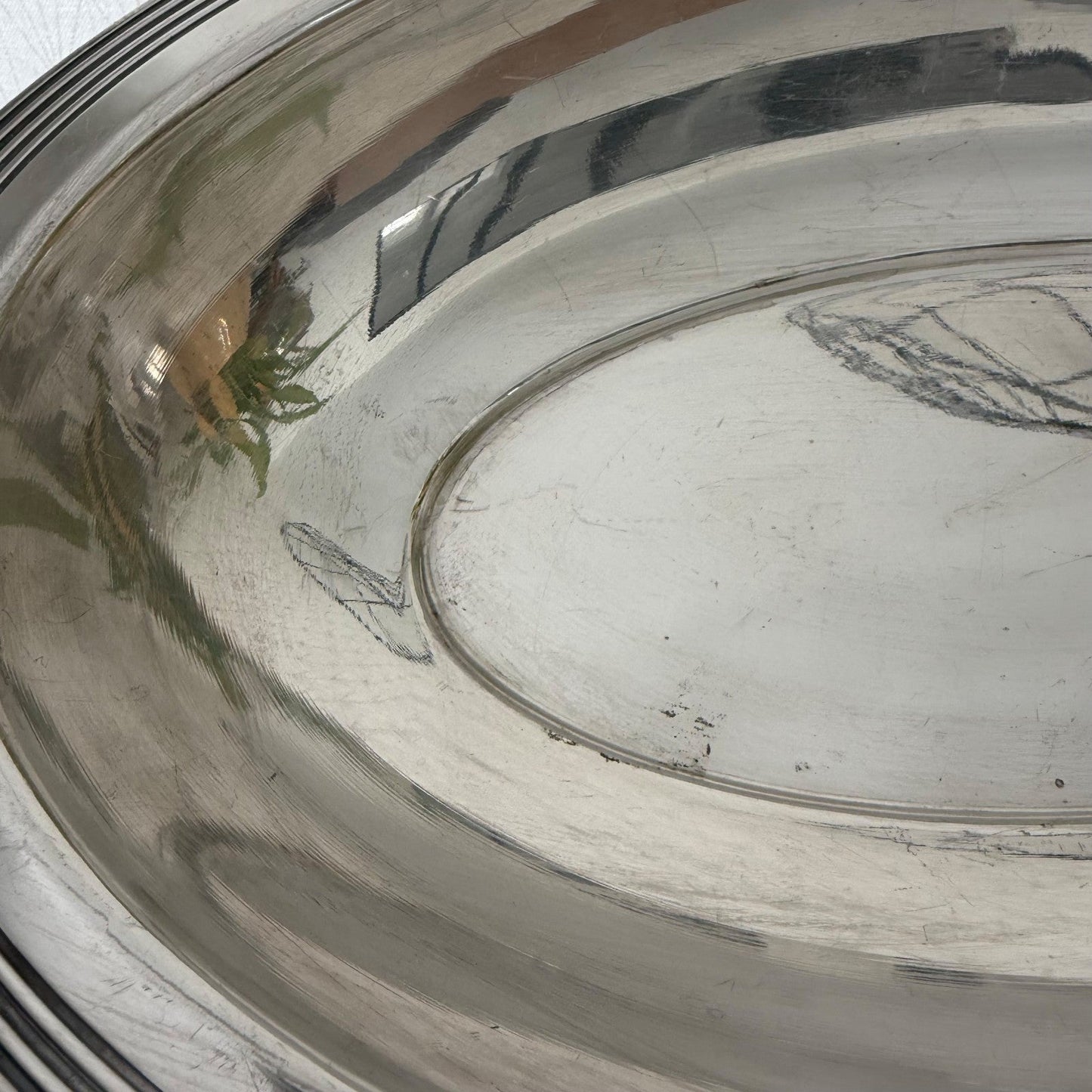 Ercuis Silverplate French Oval Serving Platter Art Deco Tray 2607266