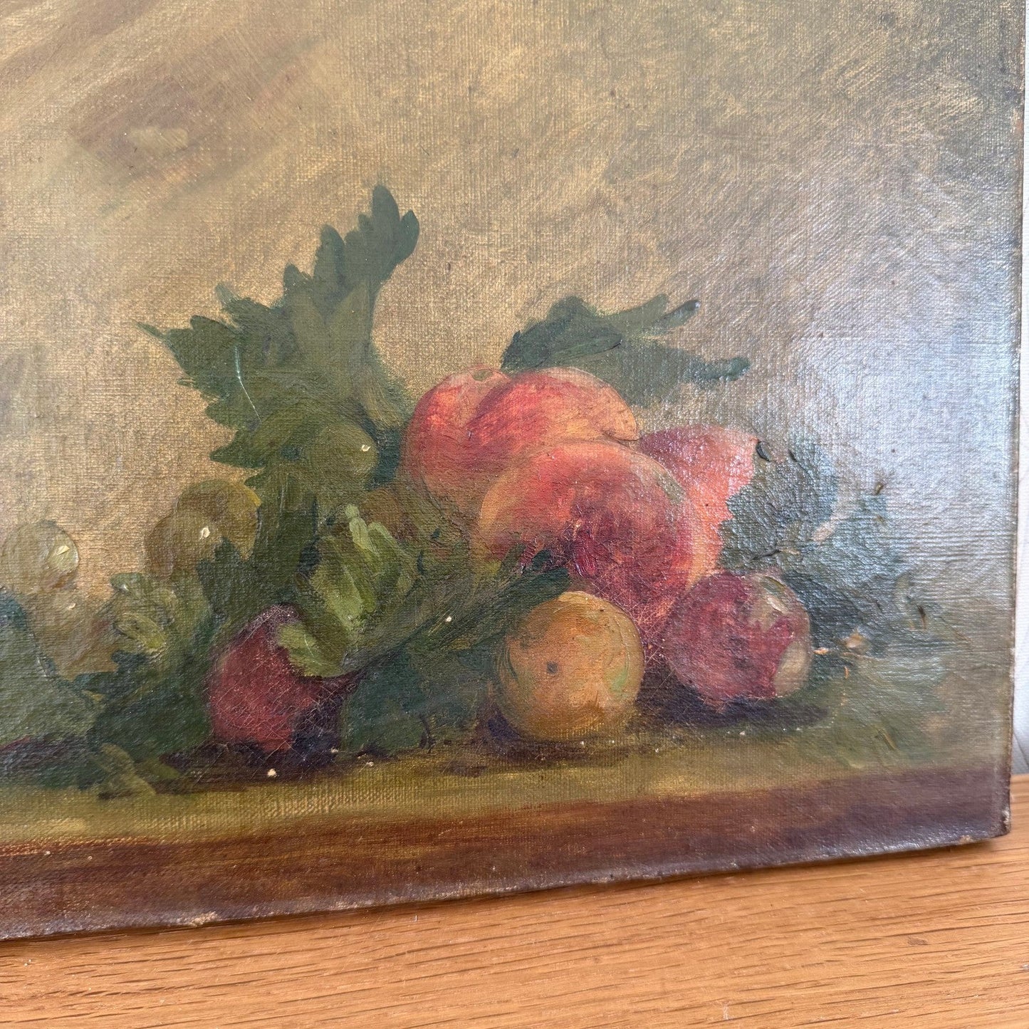 French Antique Still Life Oil Painting Fruit on Canvas 04082611