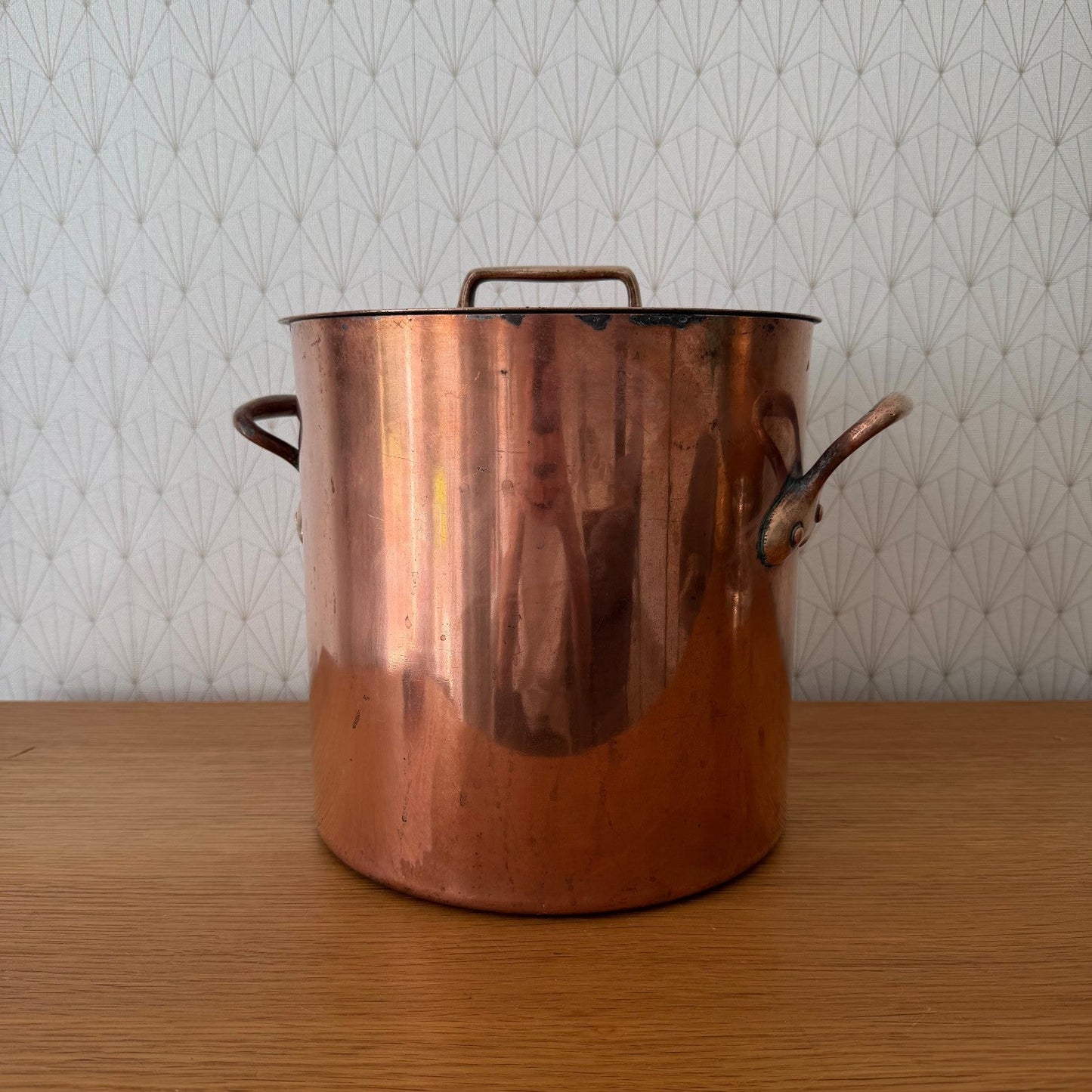 Antique French Copper Stock Pot Large Professional Cookware 18072614