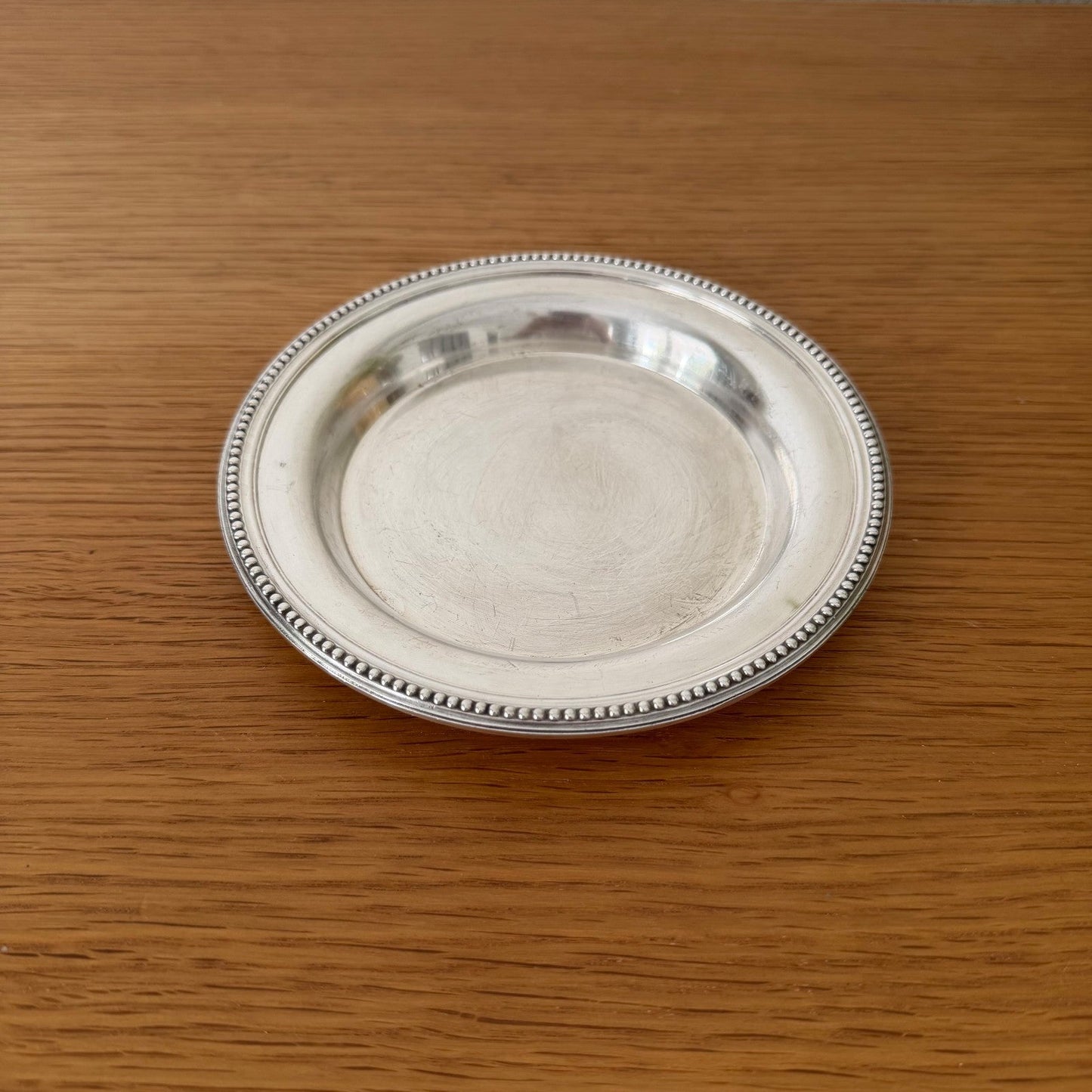 Christofle Gallia Silverplate Pearl Beaded Wine Coaster France 26072610
