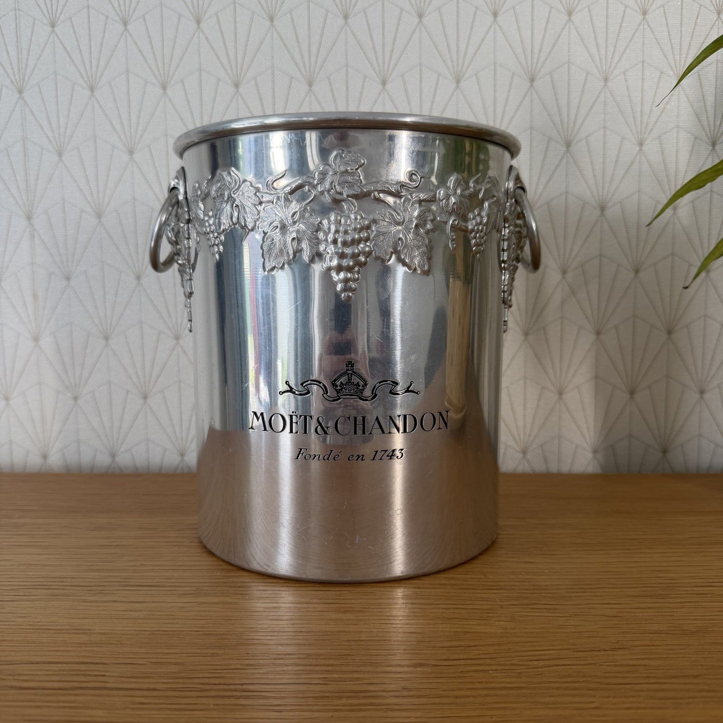 French Moet Chandon Champagne Ice Bucket Aluminium Vintage 3007264