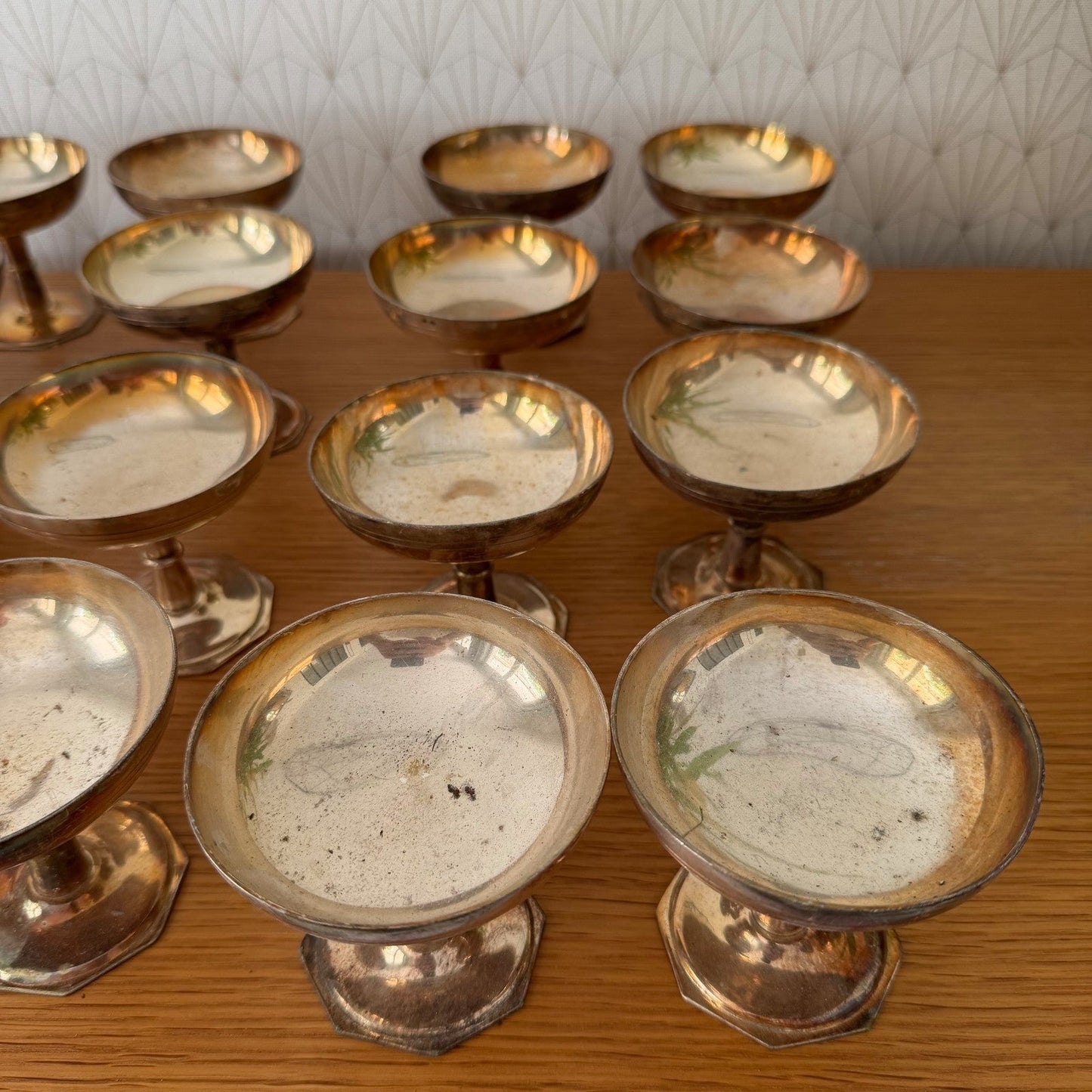 Vintage Silverplate Champagne Coupes Ice Cream Set of 20 Compote 2307268