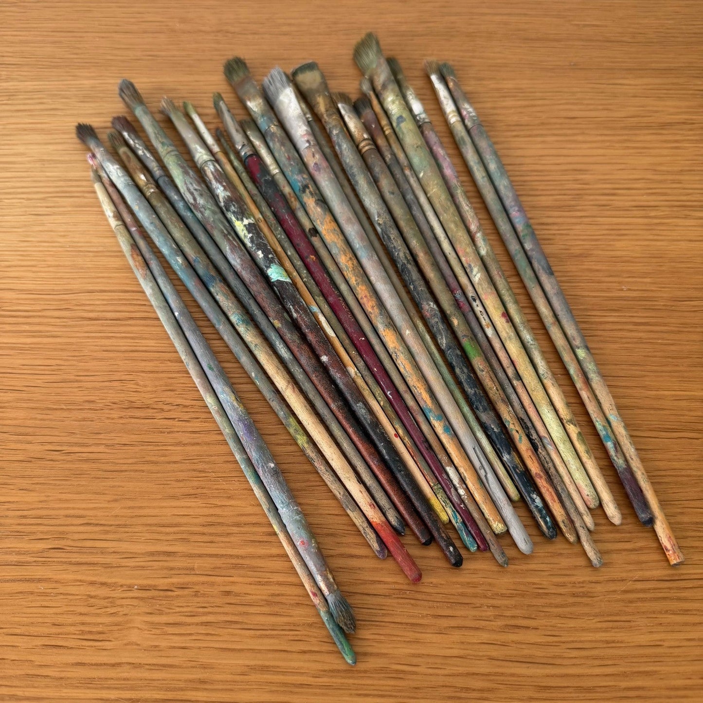 Vintage Used Artist Paintbrush Lot French Atelier Set 0708268