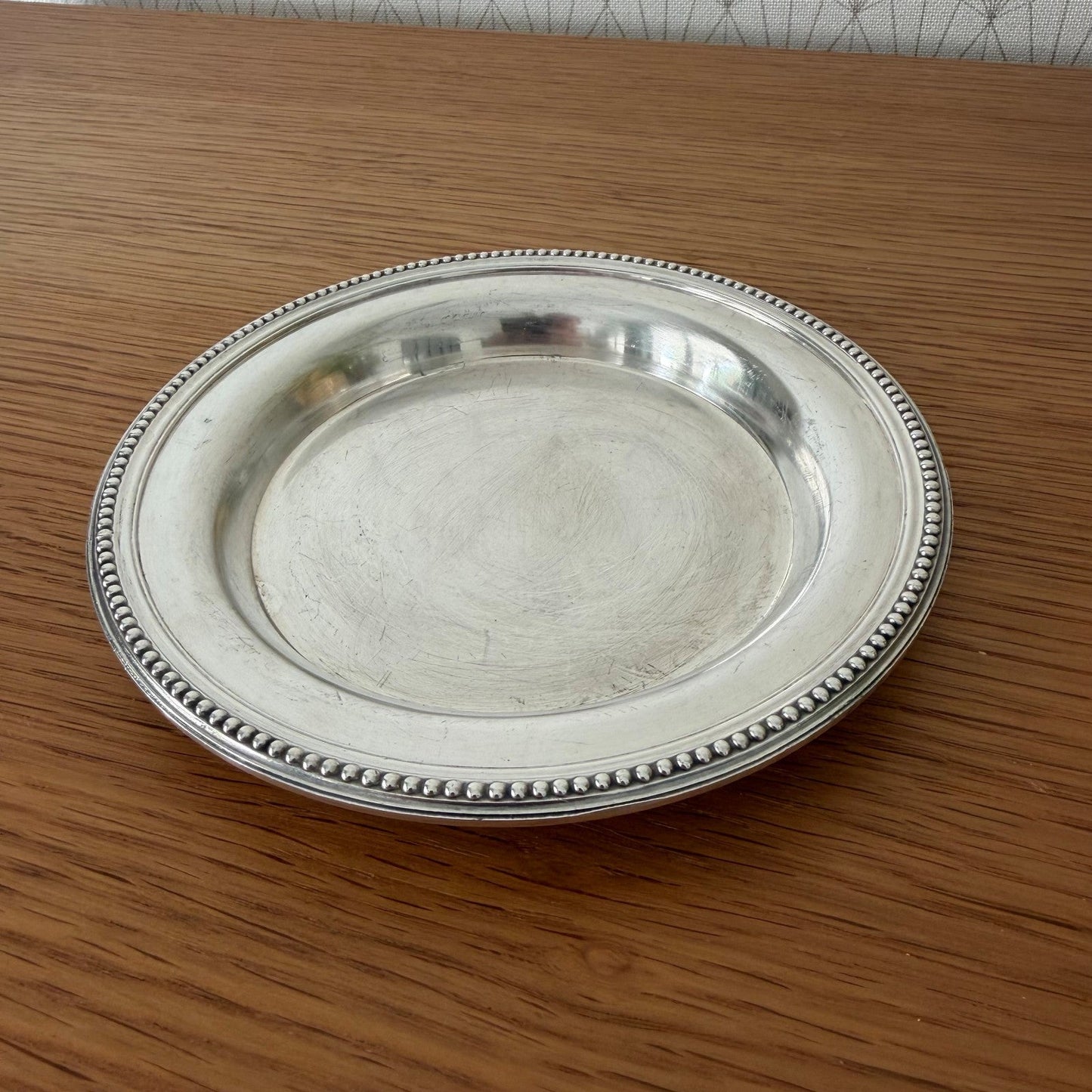 Christofle Gallia Silverplate Pearl Beaded Wine Coaster France 26072610