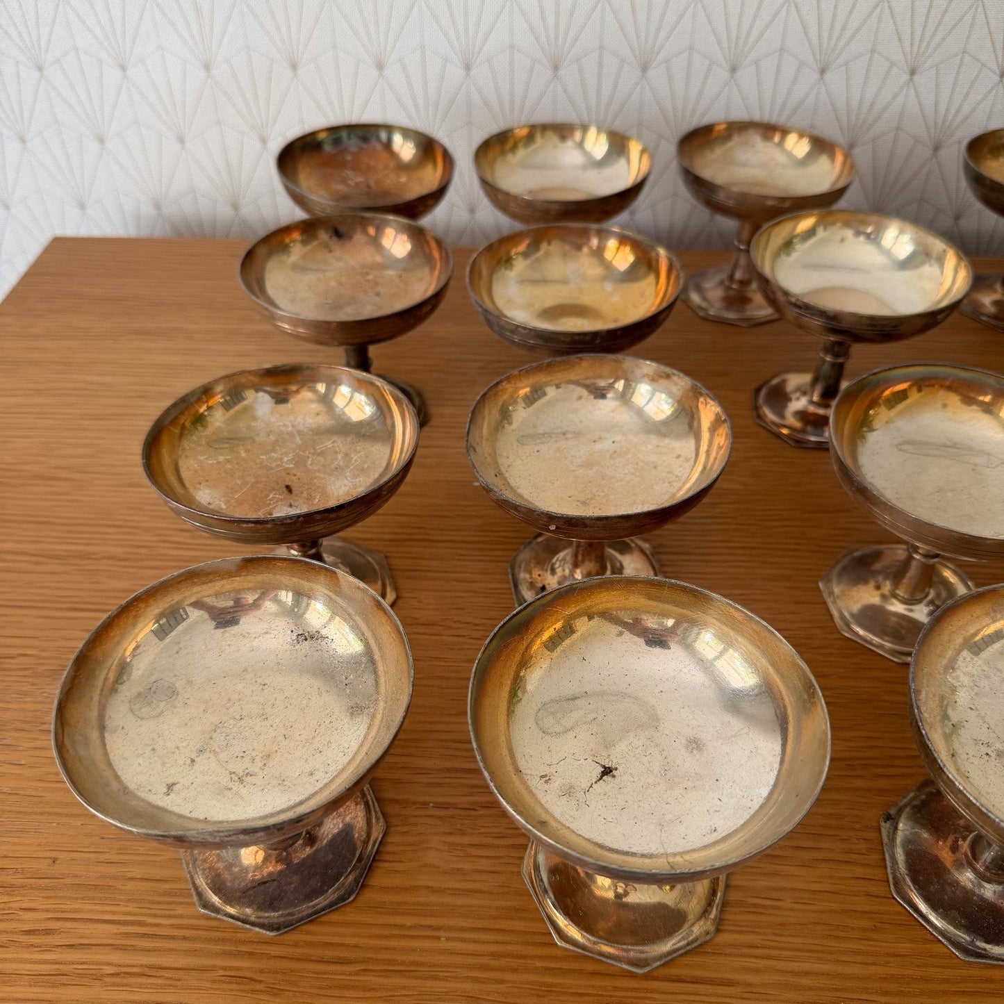 Vintage Silverplate Champagne Coupes Ice Cream Set of 20 Compote 2307268
