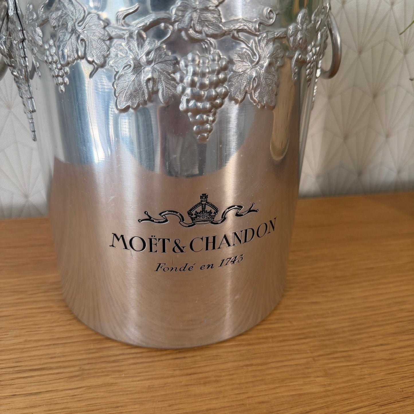 French Moet Chandon Champagne Ice Bucket Aluminium Vintage 3007264