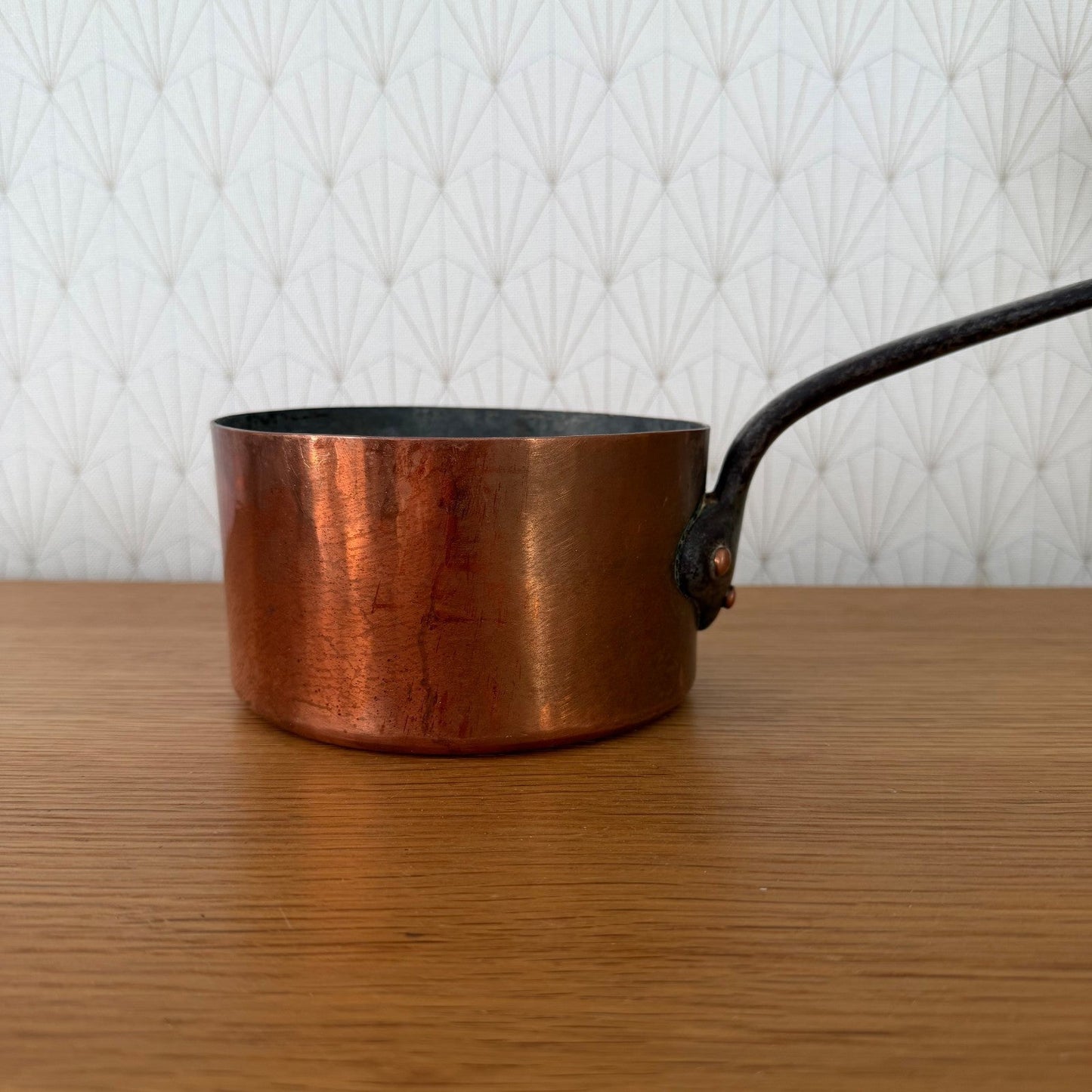 French Copper Pans Set 3 Tin Lined Grands Magasins du Louvre Paris 230711