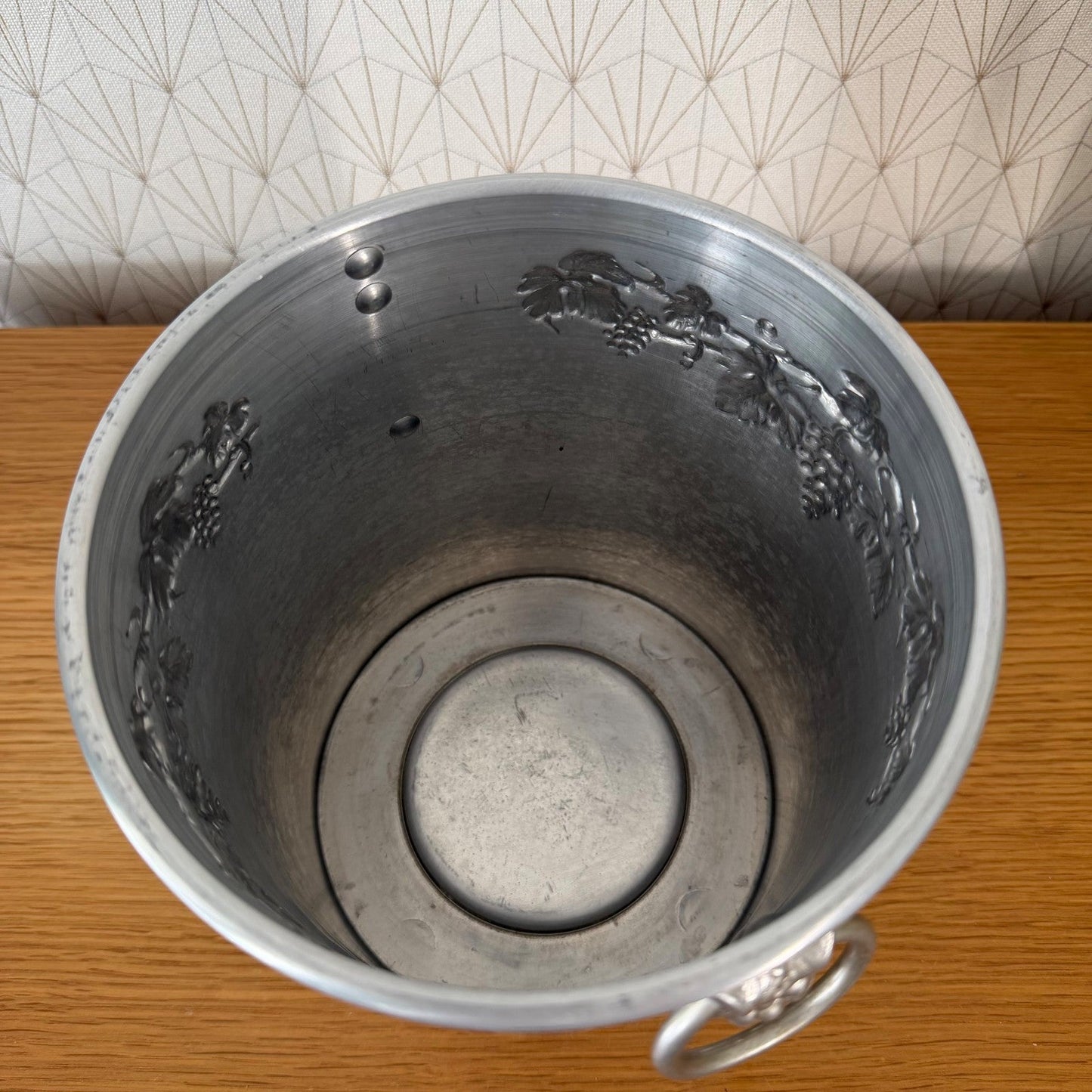 French Moet Chandon Champagne Ice Bucket Aluminium Vintage 3007264