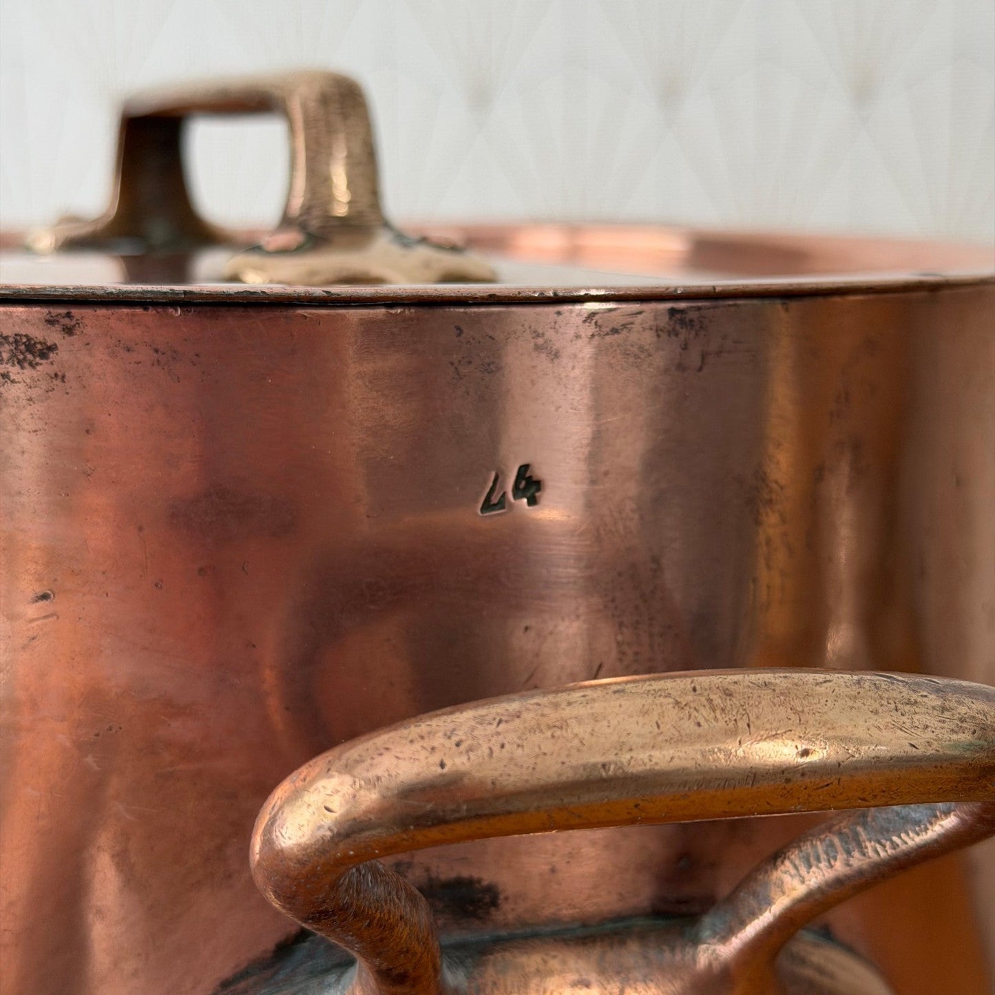 Antique French Copper Stock Pot Large Professional Cookware 18072614