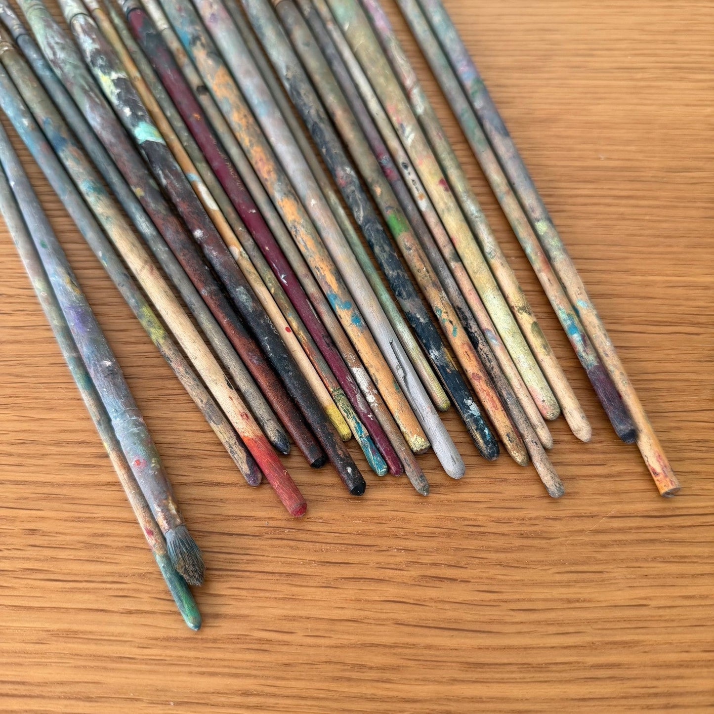 Vintage Used Artist Paintbrush Lot French Atelier Set 0708268