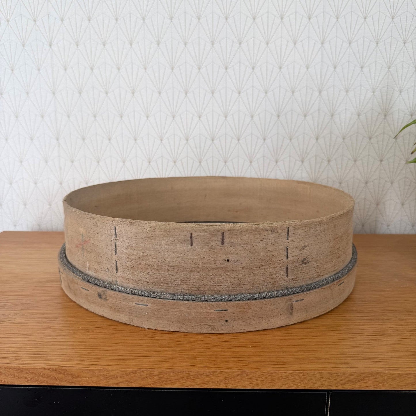 French Wooden Flour Sieve Primitive Sifter Vintage Kitchen Tool 0408269