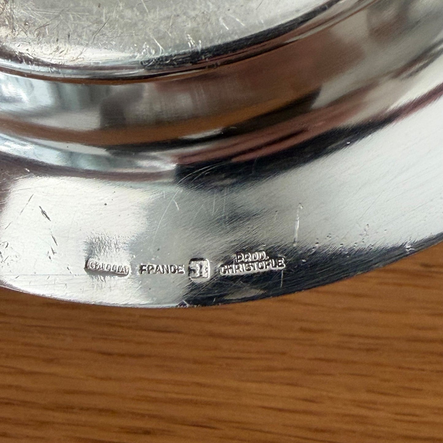 Christofle Gallia Silverplate Pearl Wine Coaster France 2607269