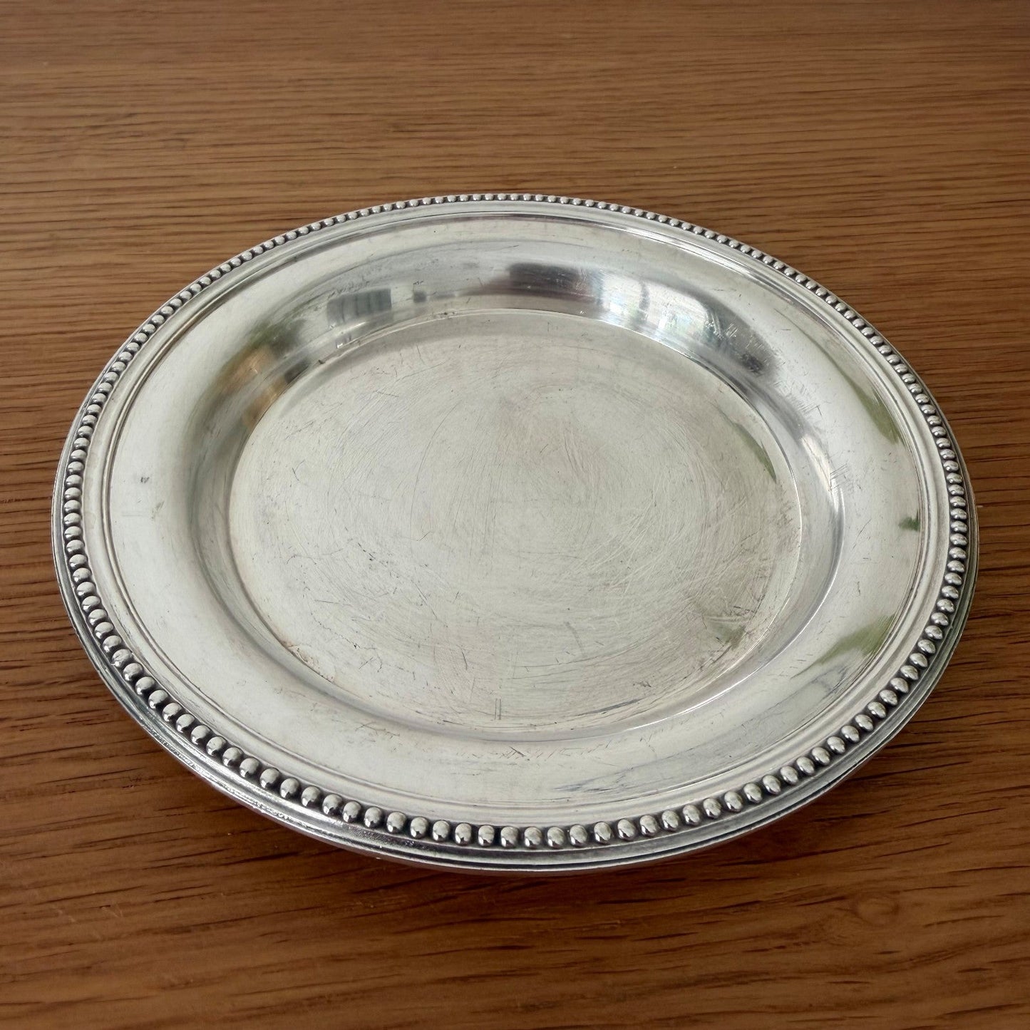 Christofle Gallia Silverplate Pearl Beaded Wine Coaster France 26072610