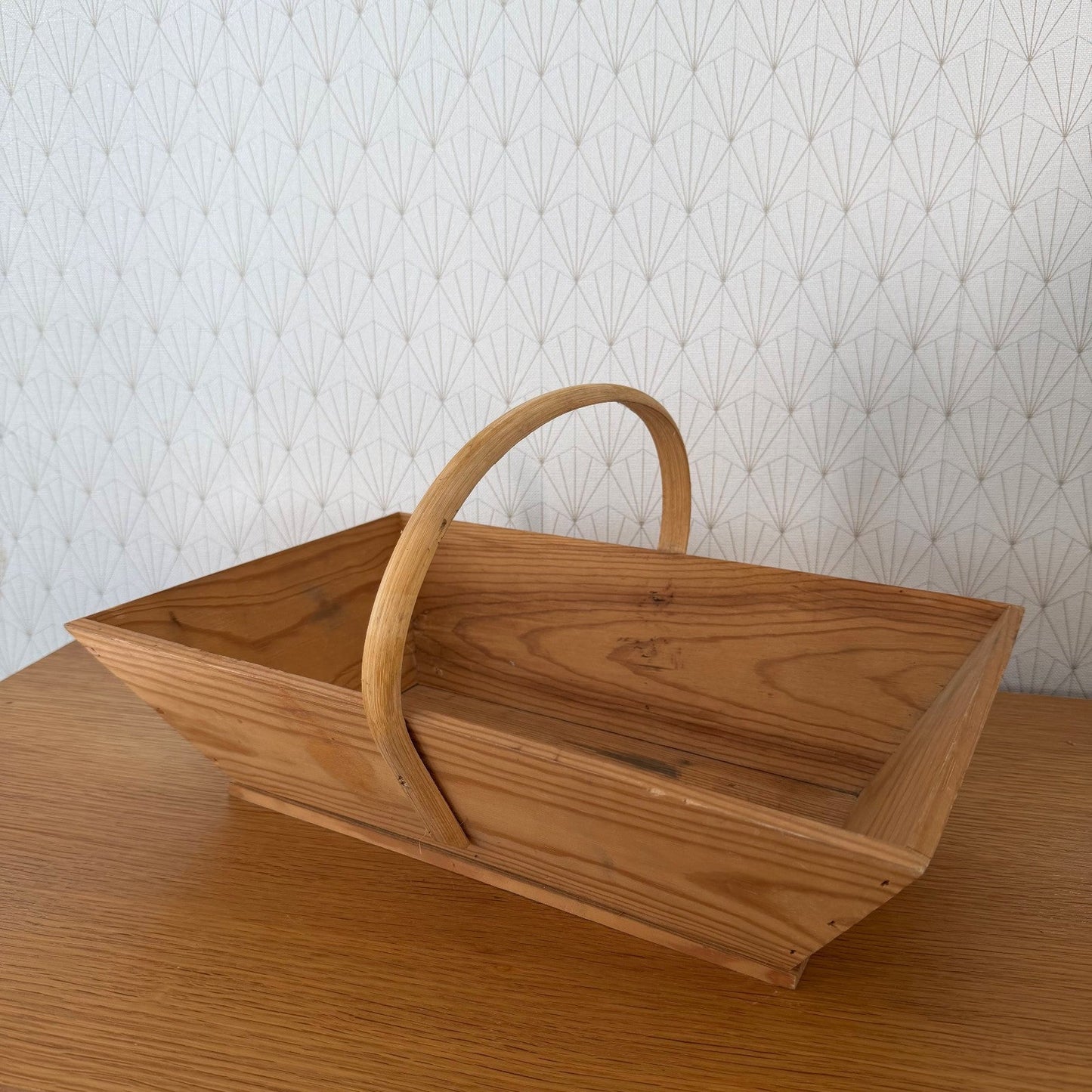 French Wooden Garden Trug Vintage Harvest Basket Rustic 18072613