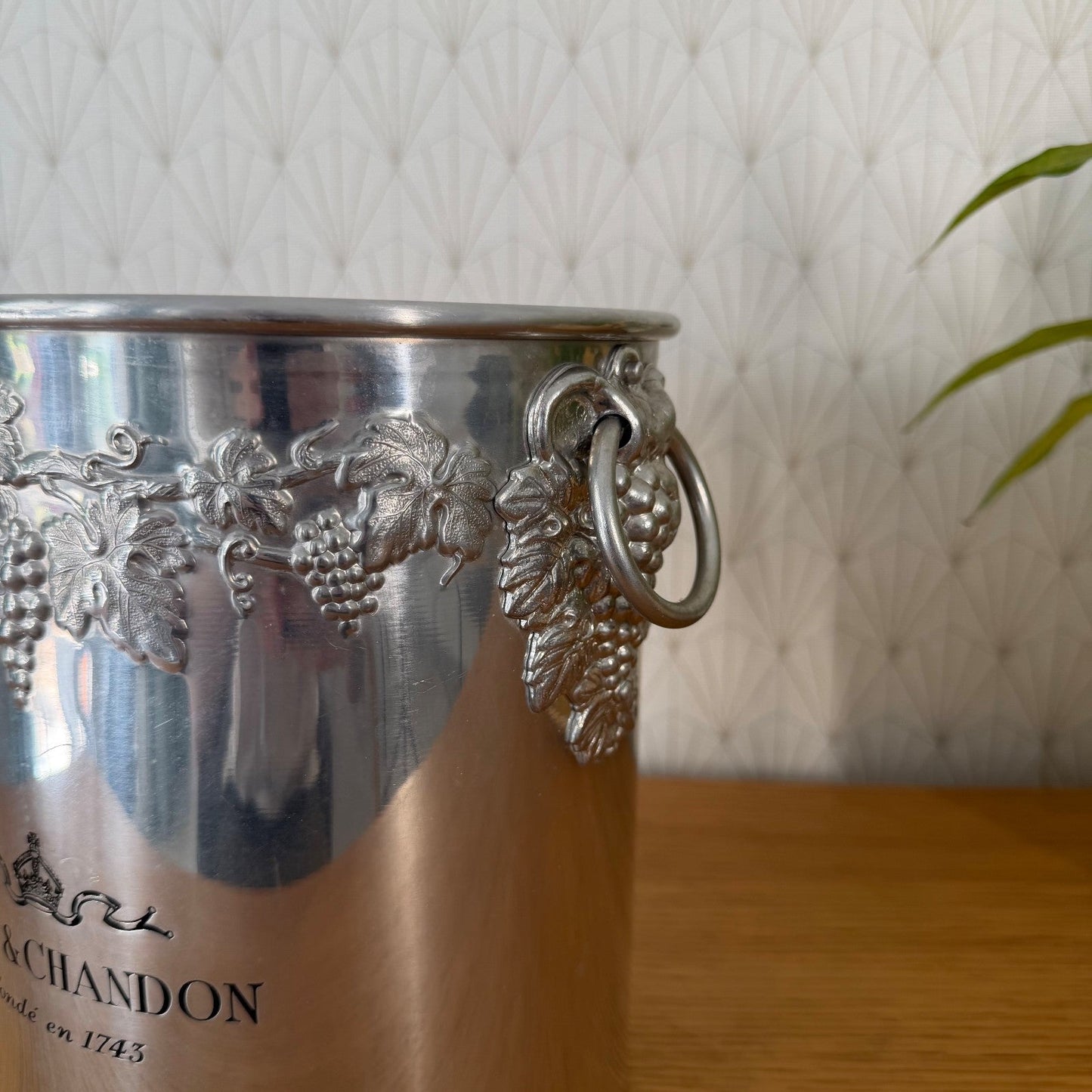 French Moet Chandon Champagne Ice Bucket Aluminium Vintage 3007264