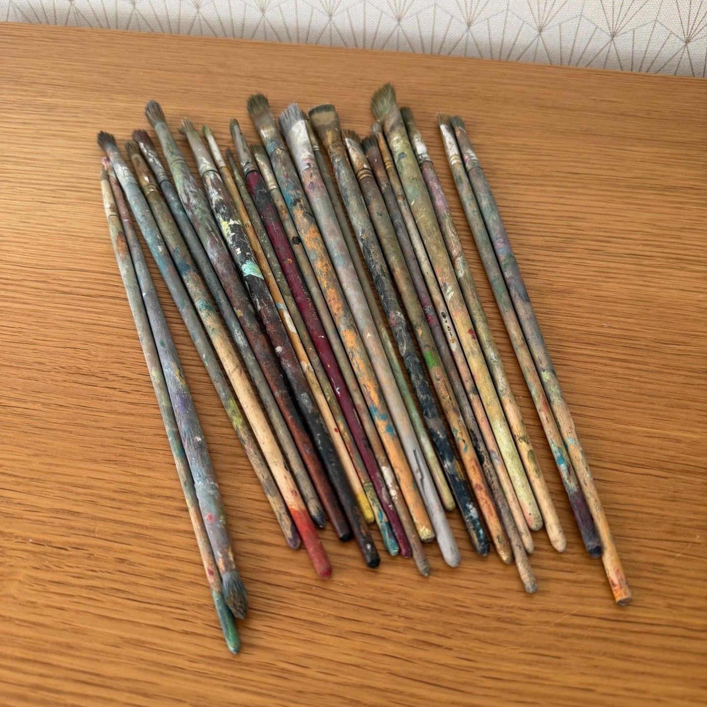 Vintage Used Artist Paintbrush Lot French Atelier Set 0708268