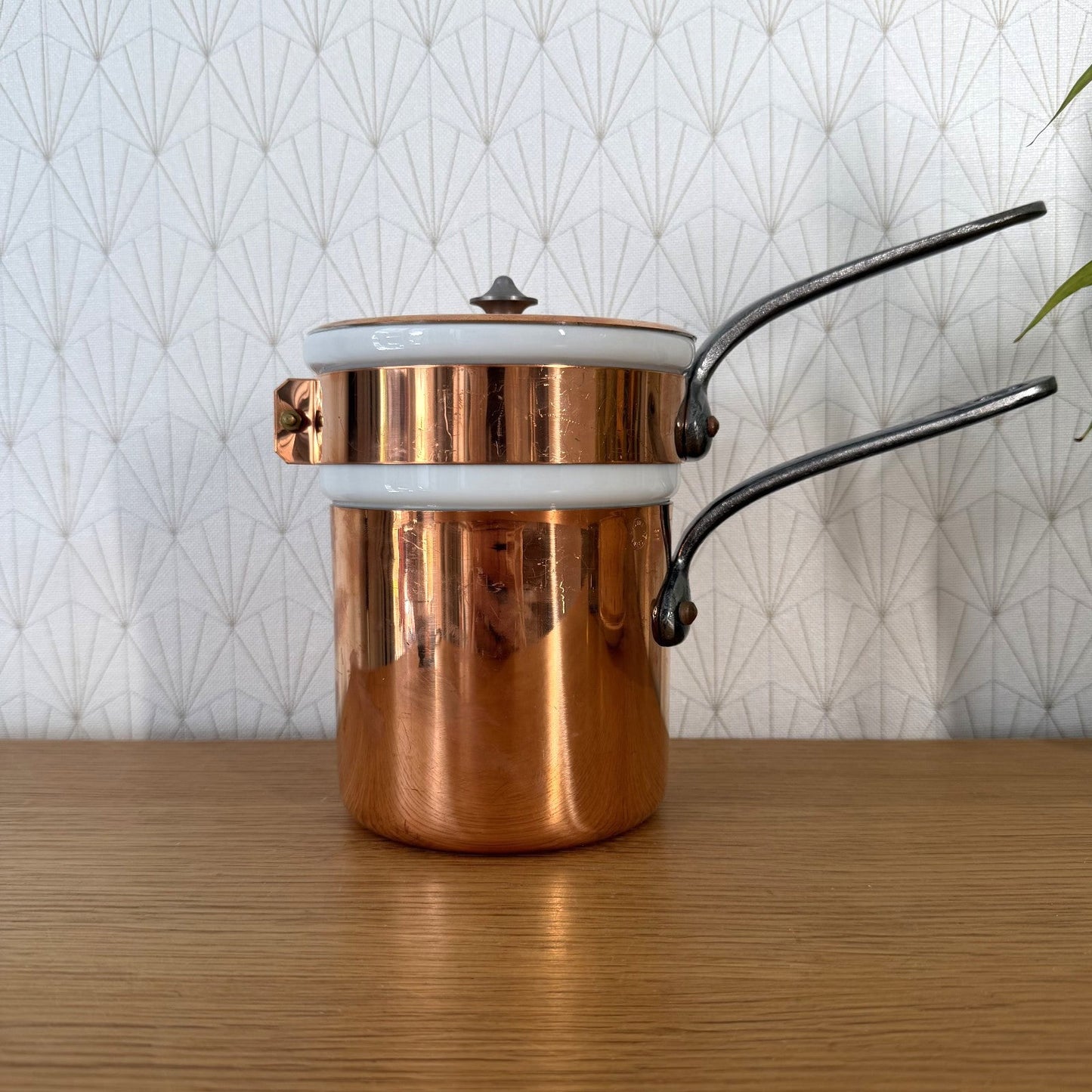 French Mauviel Villedieu Copper Bain Marie Double Boiler 3007266