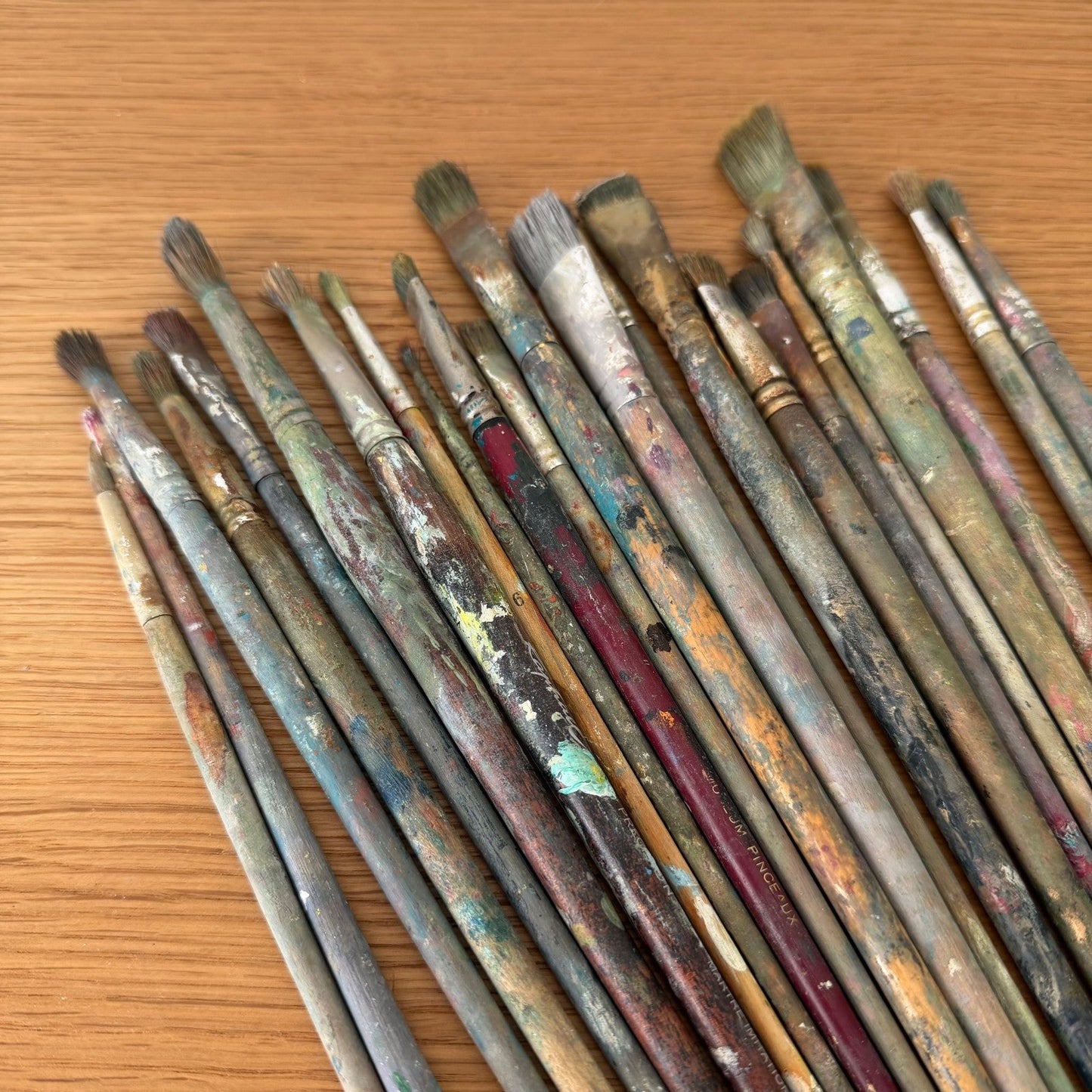Vintage Used Artist Paintbrush Lot French Atelier Set 0708268