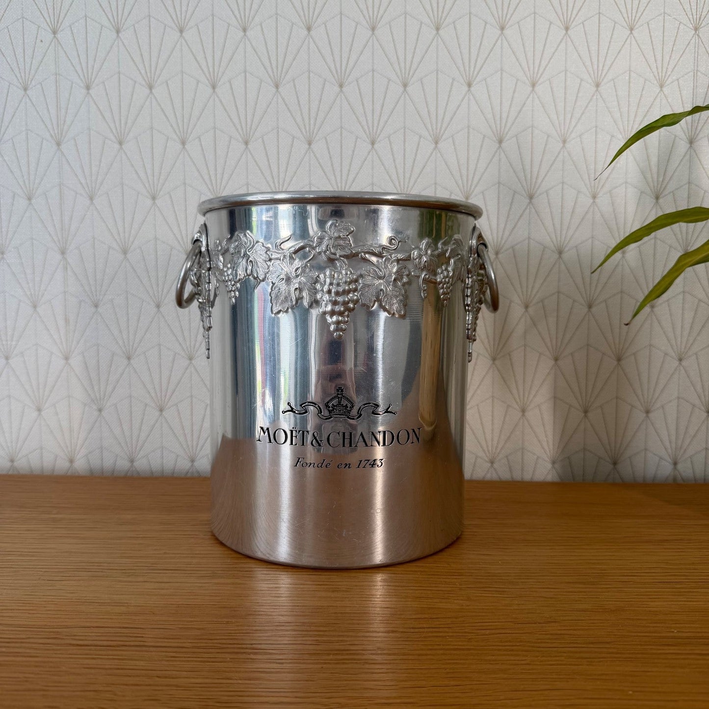 French Moet Chandon Champagne Ice Bucket Aluminium Vintage 3007264