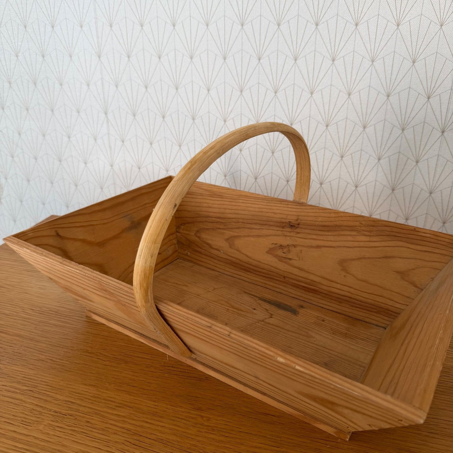 French Wooden Garden Trug Vintage Harvest Basket Rustic 18072613